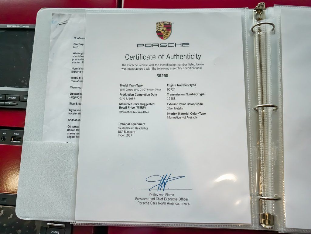 1957 Porsche 356 Carrera 1500 GS Colorado Springs CO