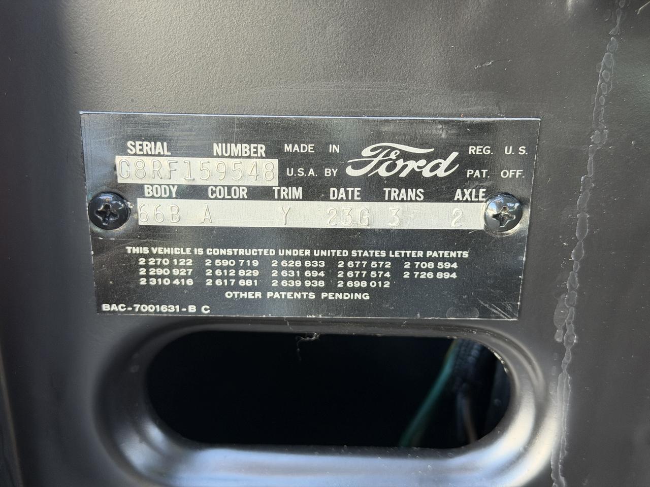 1958 FORD RANCHERO Connellsville PA