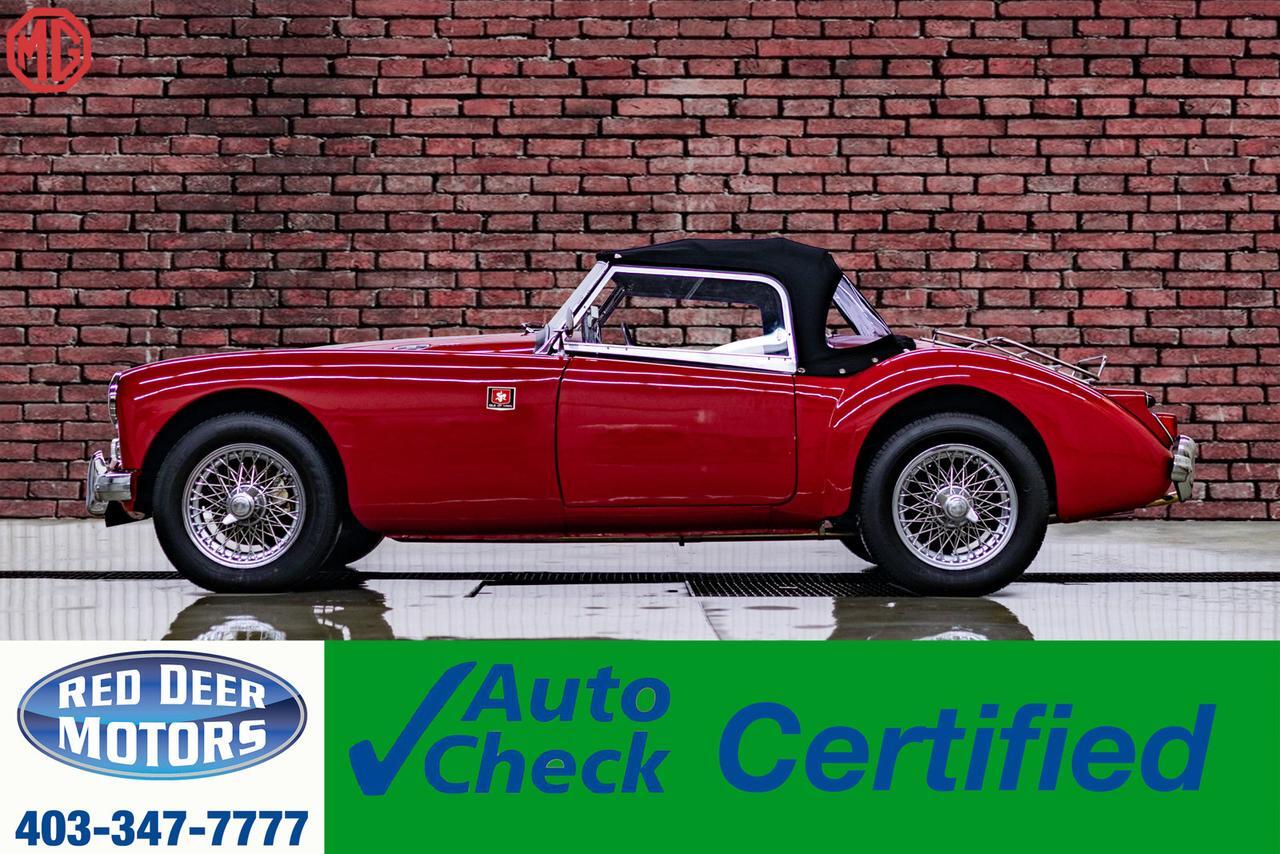 1962 MG MGA Mark 1 Roadster Manual Leather Red Deer AB