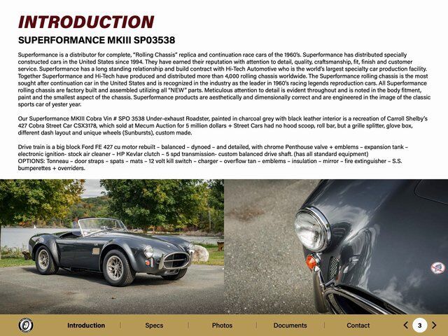 1965 Superformance MKIII SP03538 Paramus NJ