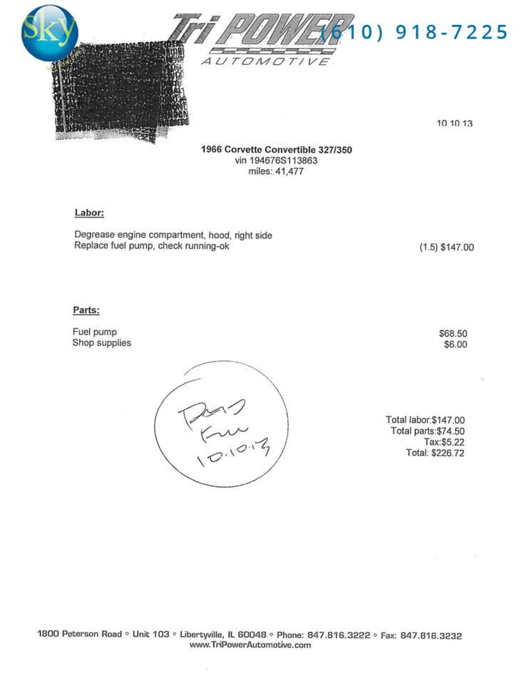 1966 Chevrolet Corvette Stingray Convertible 4-SPEED MANUAL West Chester PA