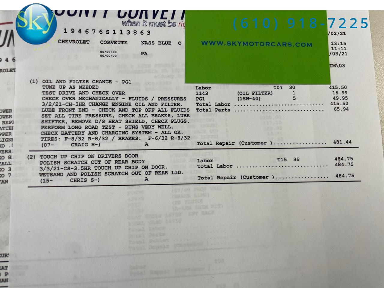 1966 Chevrolet Corvette Stingray Convertible 4-SPEED MANUAL West Chester PA