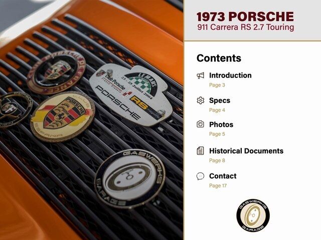 1973 Porsche 911 Carrera RS 2.7 Touring Paramus NJ