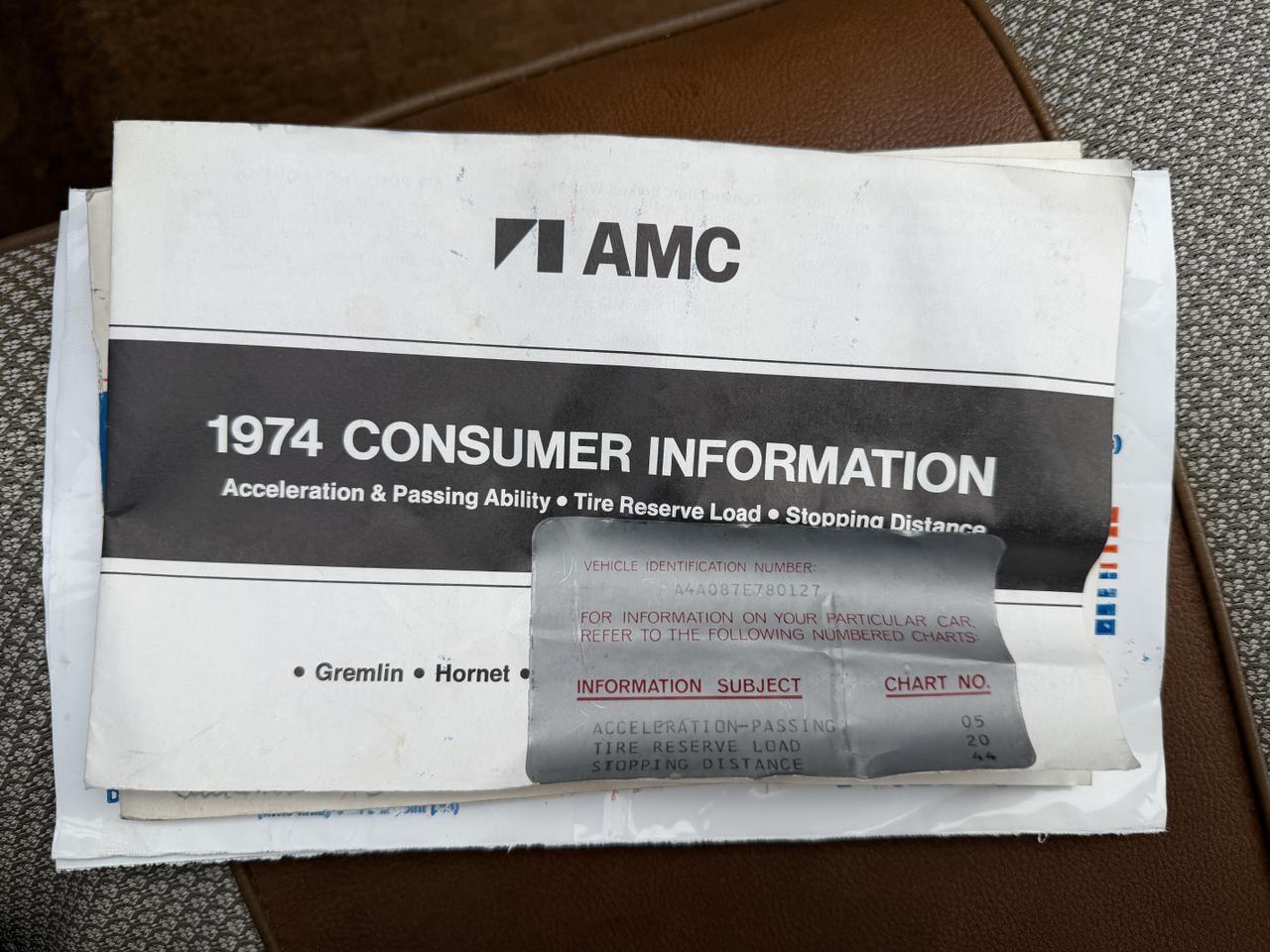 1974 AMC HORNET SPORTABOUT Connellsville PA