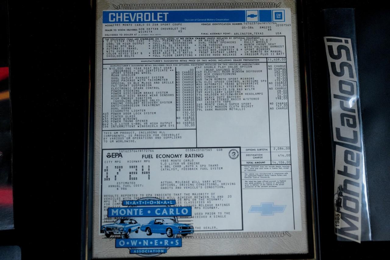 1985 Chevrolet Monte Carlo Sport SS Marietta GA