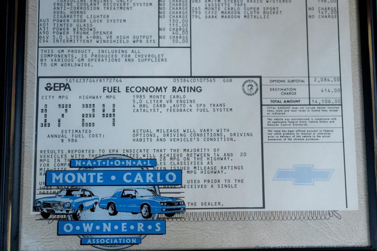 1985 Chevrolet Monte Carlo Sport SS Marietta GA