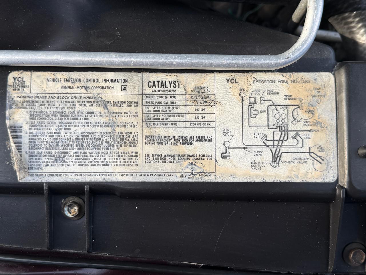 1986 Chevrolet El Camino Conquista Connellsville PA