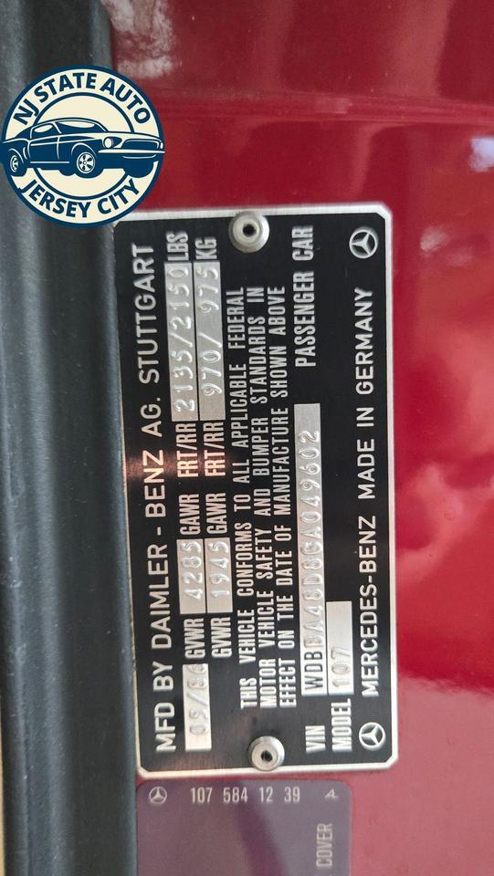 1986 Mercedes-Benz 500-Class 560 SL Jersey City NJ