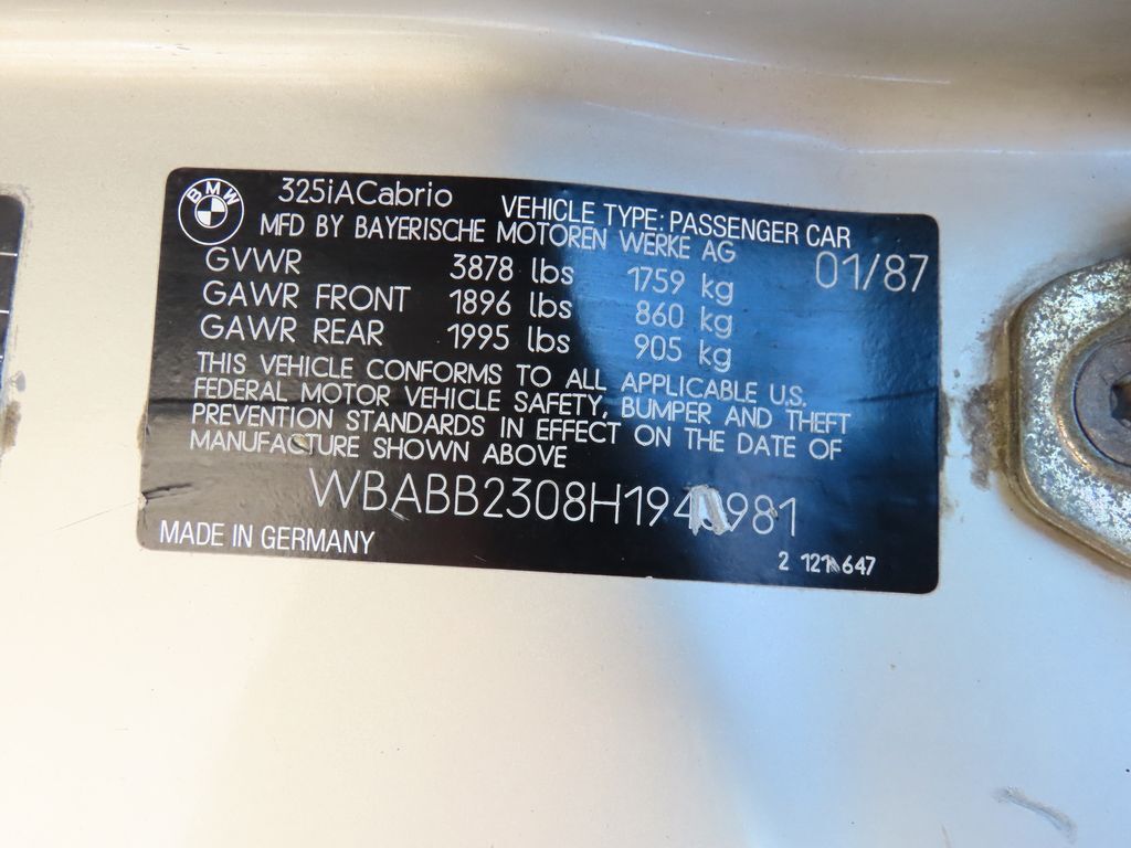 1987 BMW 3 Series 325i San Clemente CA