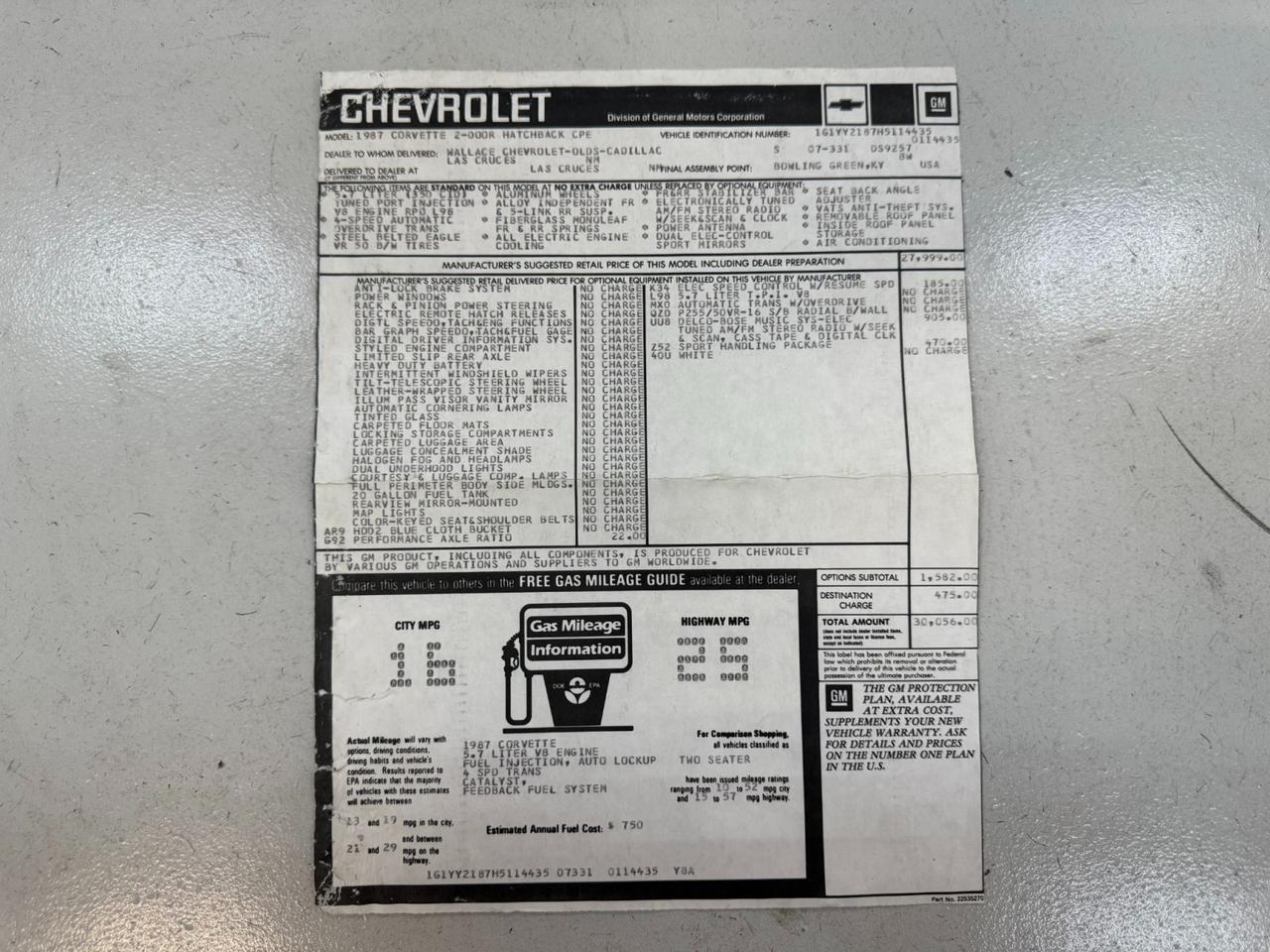1987 Chevrolet Corvette Callaway Twin Turbo