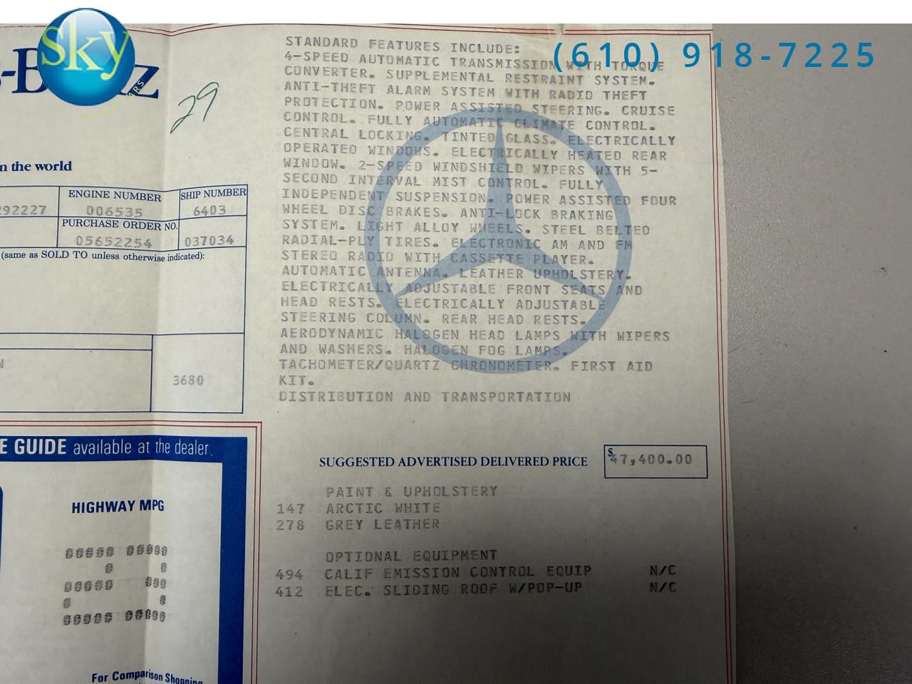 1987 Mercedes-Benz 300 Series 300SDL Turbo Diesel West Chester PA