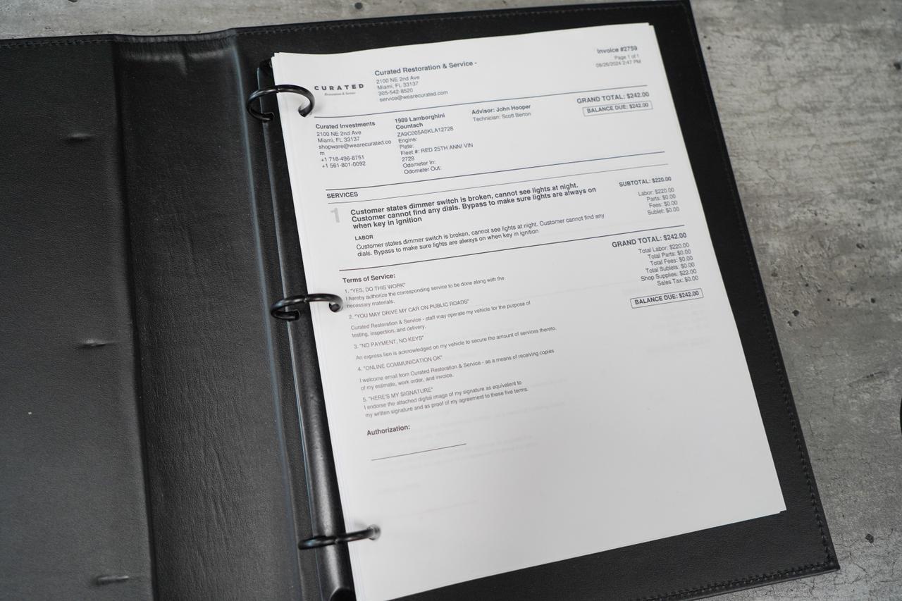 1989 Lamborghini Countach 25th Anniversary Tampa FL