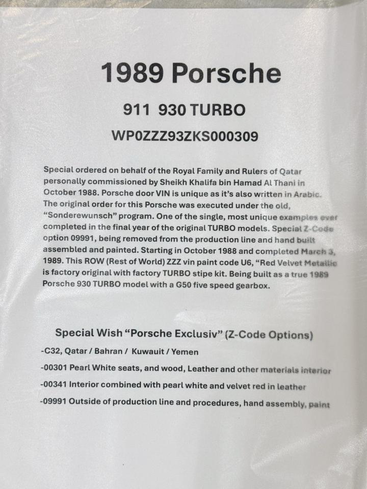 1989 Porsche 911 Turbo Marietta GA