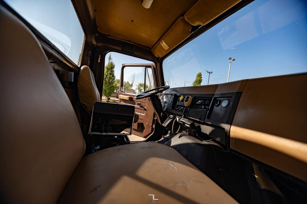 1990 International 4900 Day Cab Water Tank Truck Diesel Red Deer AB