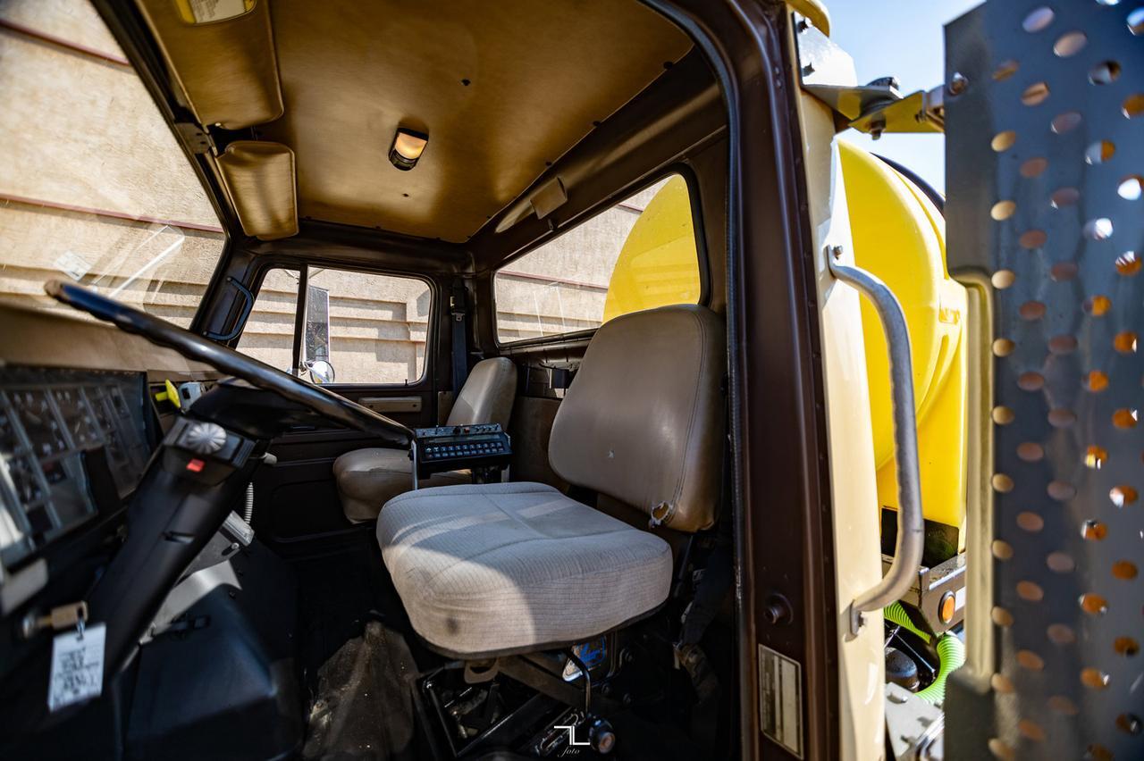 1990 International 4900 Day Cab Water Tank Truck Diesel Red Deer AB