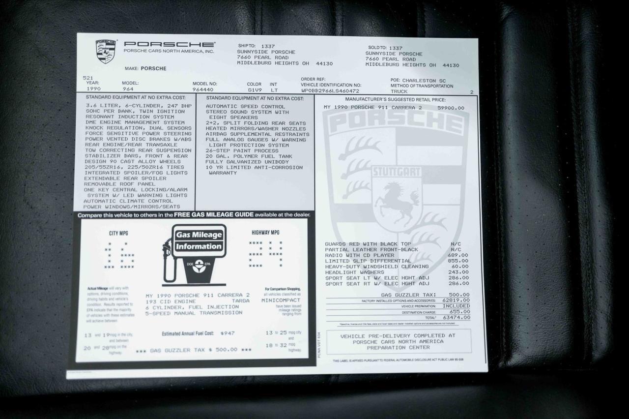 1990 Porsche 911 Carrera 2 Targa Marietta GA