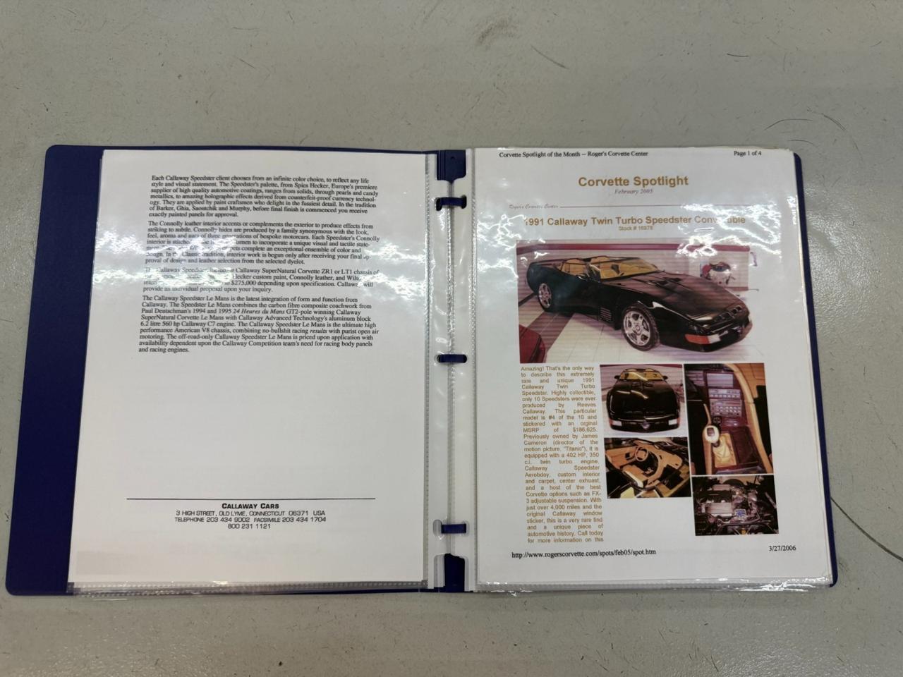 1991 Chevrolet Corvette Callaway Speedster Marietta GA