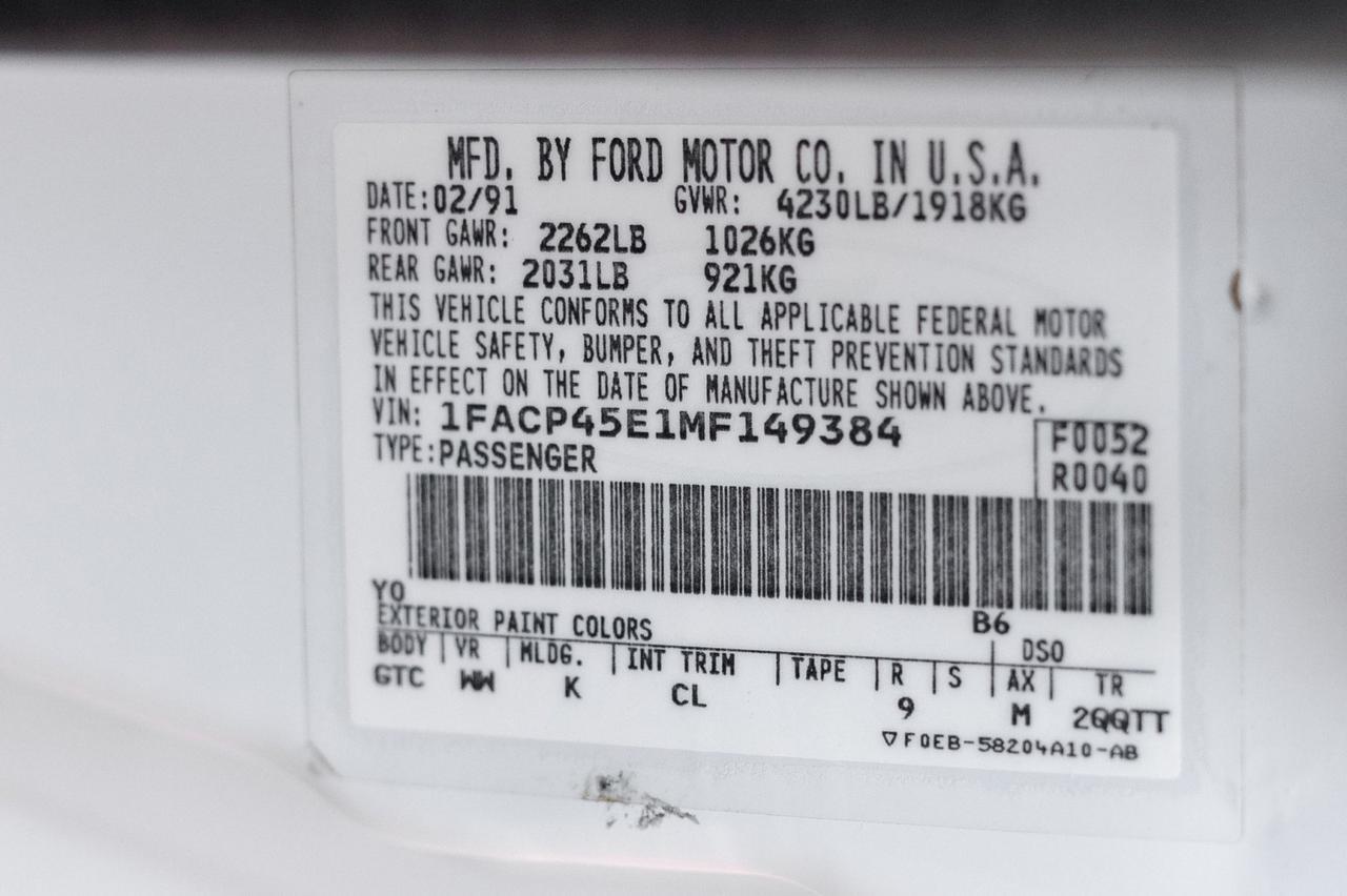 1991 Ford Mustang GT 5spd Convertible 14k Original Miles Scottsdale AZ