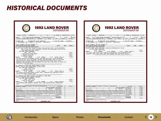 1992 Land Rover Defender 90 Brooklyn Coach Works Paramus NJ
