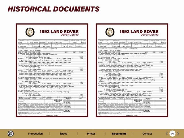 1992 Land Rover Defender 90 Brooklyn Coach Works Paramus NJ