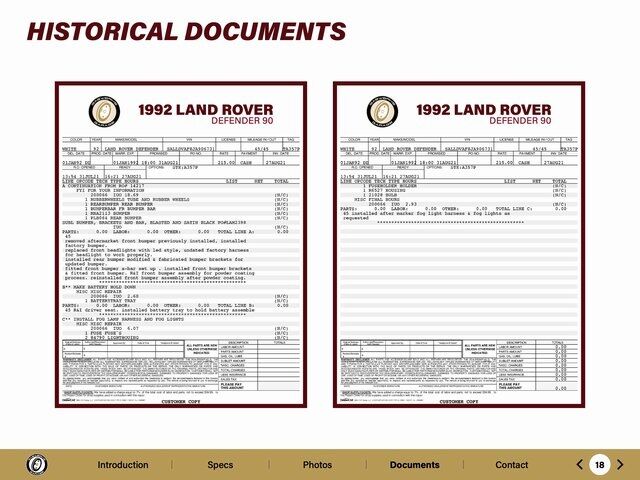 1992 Land Rover Defender 90 Brooklyn Coach Works Paramus NJ