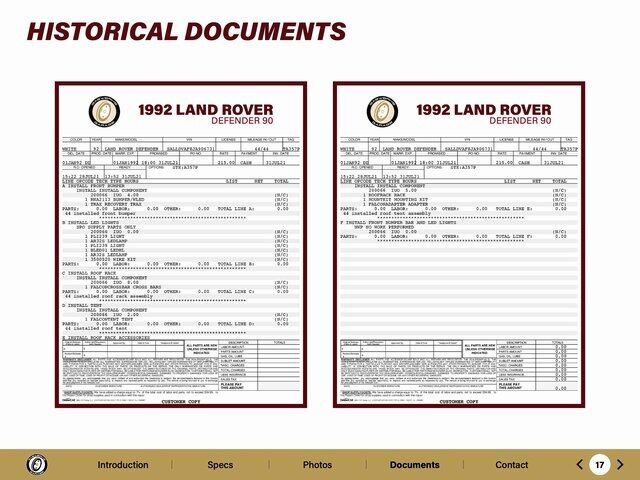 1992 Land Rover Defender 90 Brooklyn Coach Works Paramus NJ