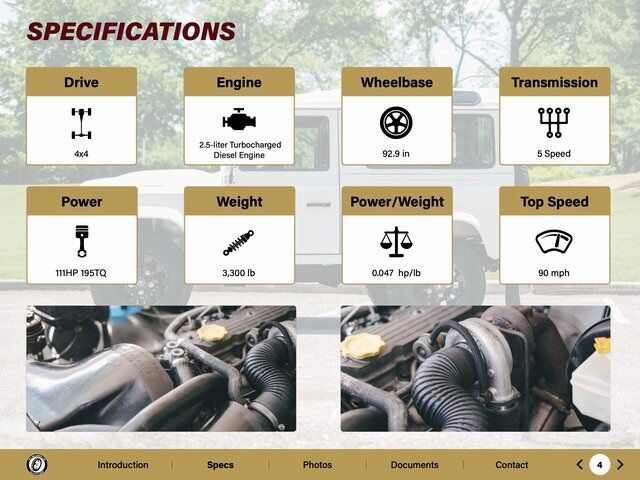 1992 Land Rover Defender 90 Brooklyn Coach Works Paramus NJ