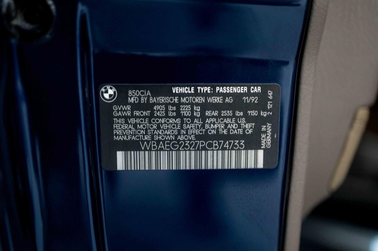 1993 BMW 8 Series 850Ci Marietta GA