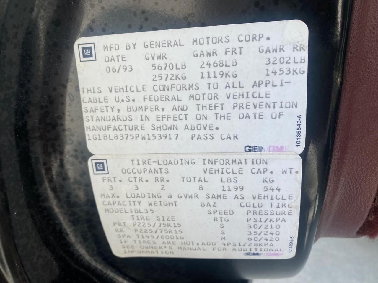 1993 Chevrolet Caprice Classic STATON WAGON 1 OWNER Pompano Beach FL