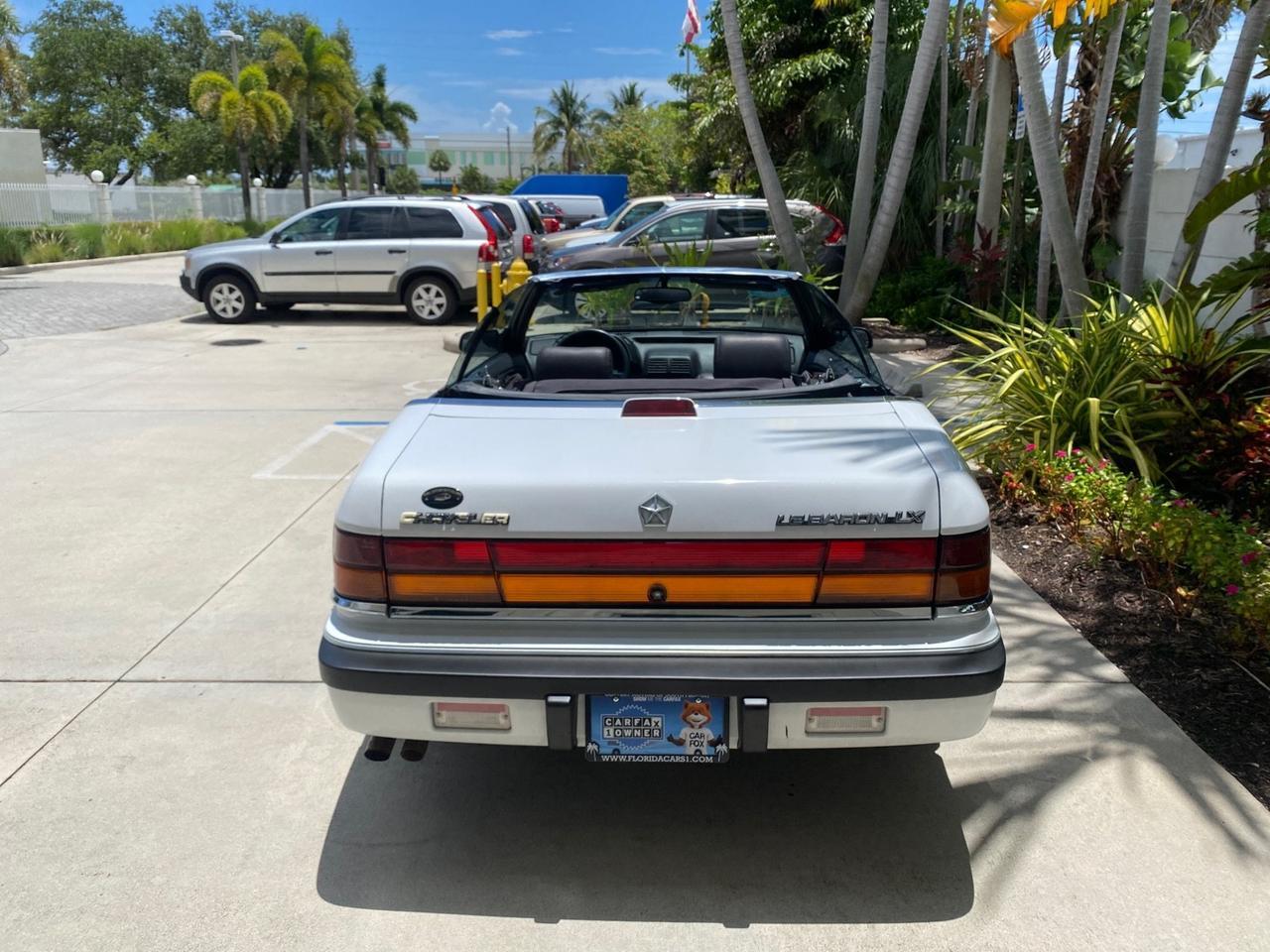 1993 Chrysler Lebaron CONV LX LOW MILES 26,305 Pompano Beach FL