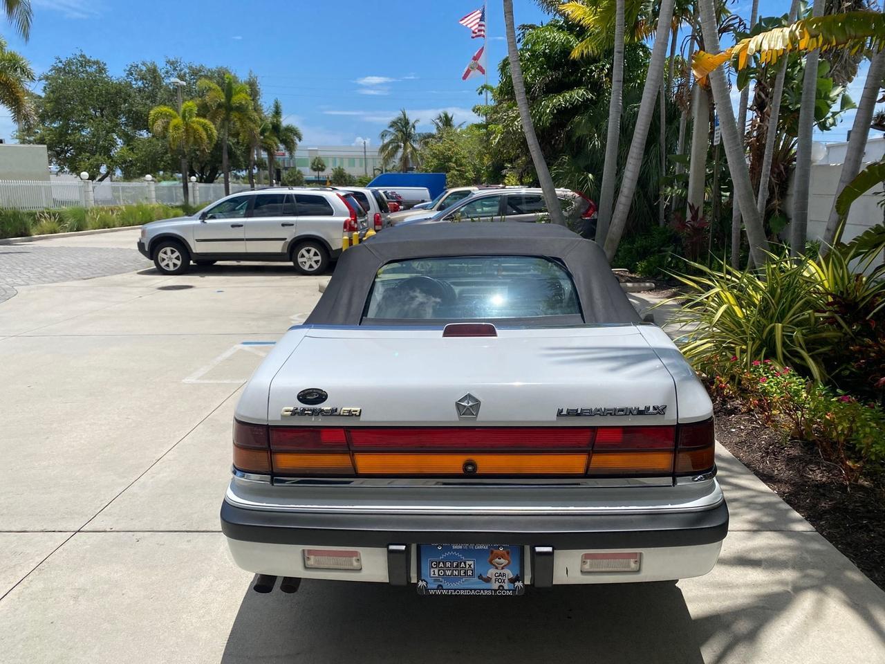 1993 Chrysler Lebaron CONV LX LOW MILES 26,305 Pompano Beach FL