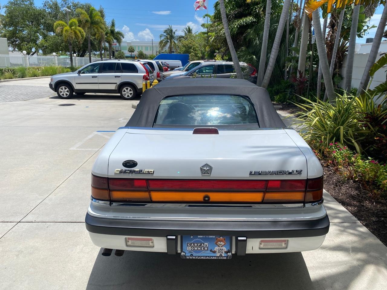 1993 Chrysler Lebaron CONV LX LOW MILES 26,305 Pompano Beach FL