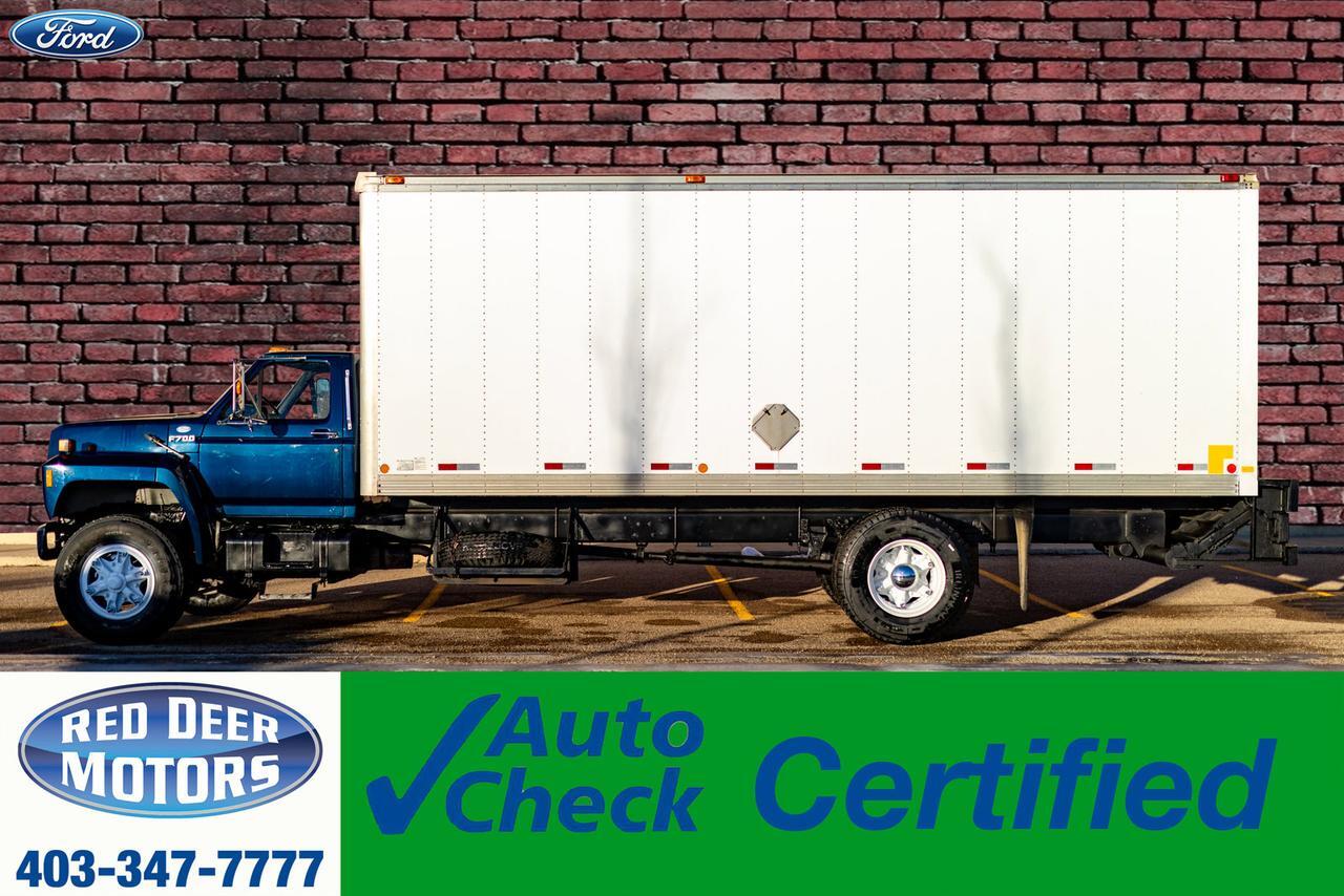 1993 Ford F-700 4x2 Reg Cab 22 Ft. Cube Van Manual Red Deer AB