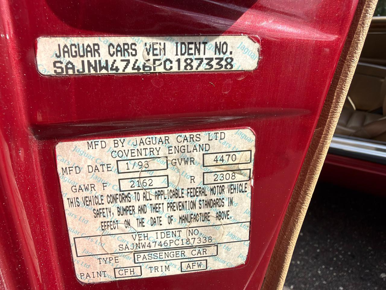 1993 Jaguar XJS 2dr Convertible Jacksonville FL