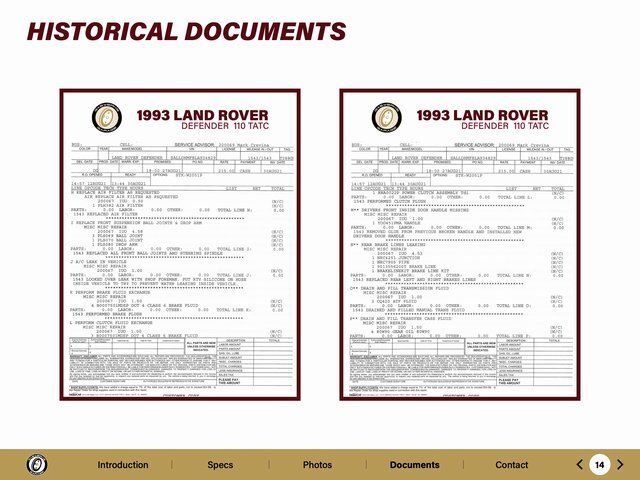 1993 Land Rover Defender 110 TATC Paramus NJ