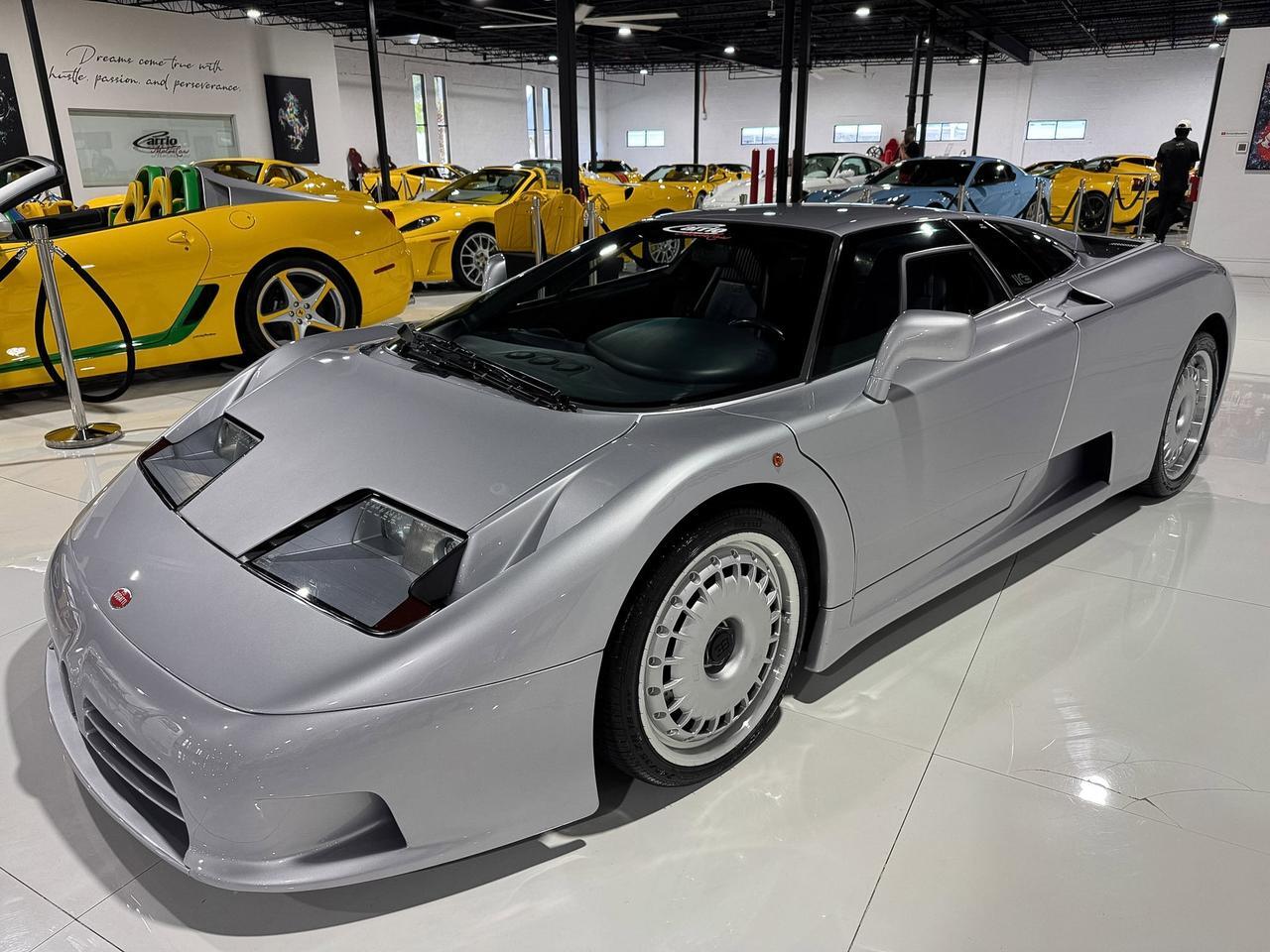 1994 Bugatti EB110 GT 1/85 FOR THE WORLD! Grigio Chiaro Metallizzato paint, Blu Scuro/Beluga Black leather interior