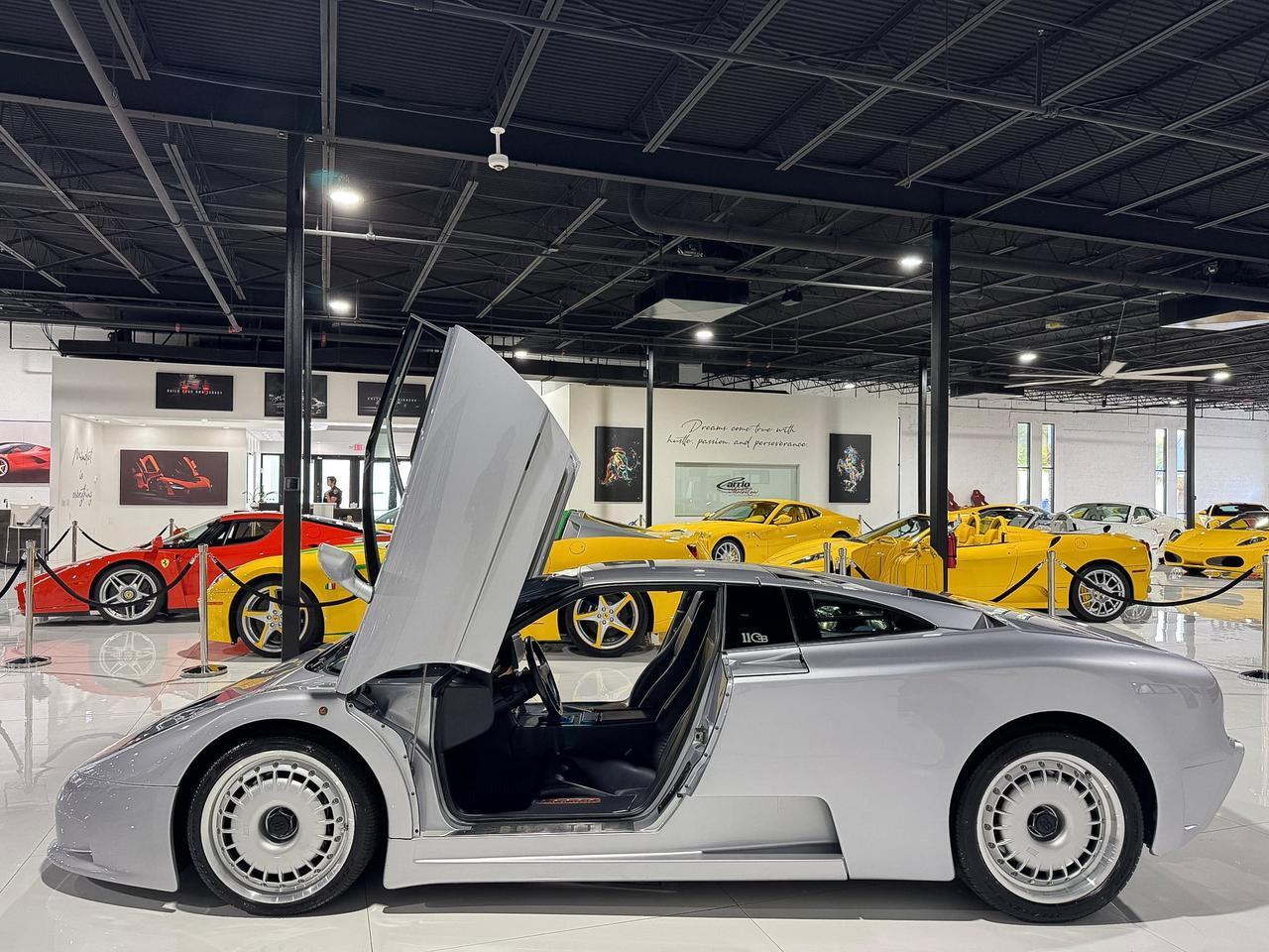 1994 Bugatti EB110 GT 1/85 FOR THE WORLD! Grigio Chiaro Metallizzato paint, Blu Scuro/Beluga Black leather interior Fort Lauderdale FL