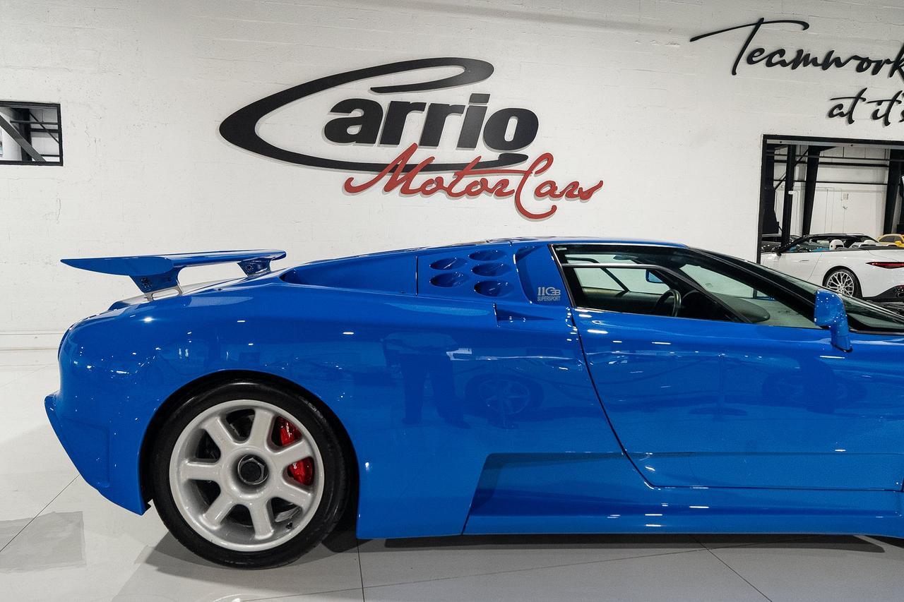 1995 Bugatti EB110 Super Sport French Racing Blue paint, Grigio Chiaro interior, signed by former Bugatti CEO Romano Artioli Fort Lauderdale FL