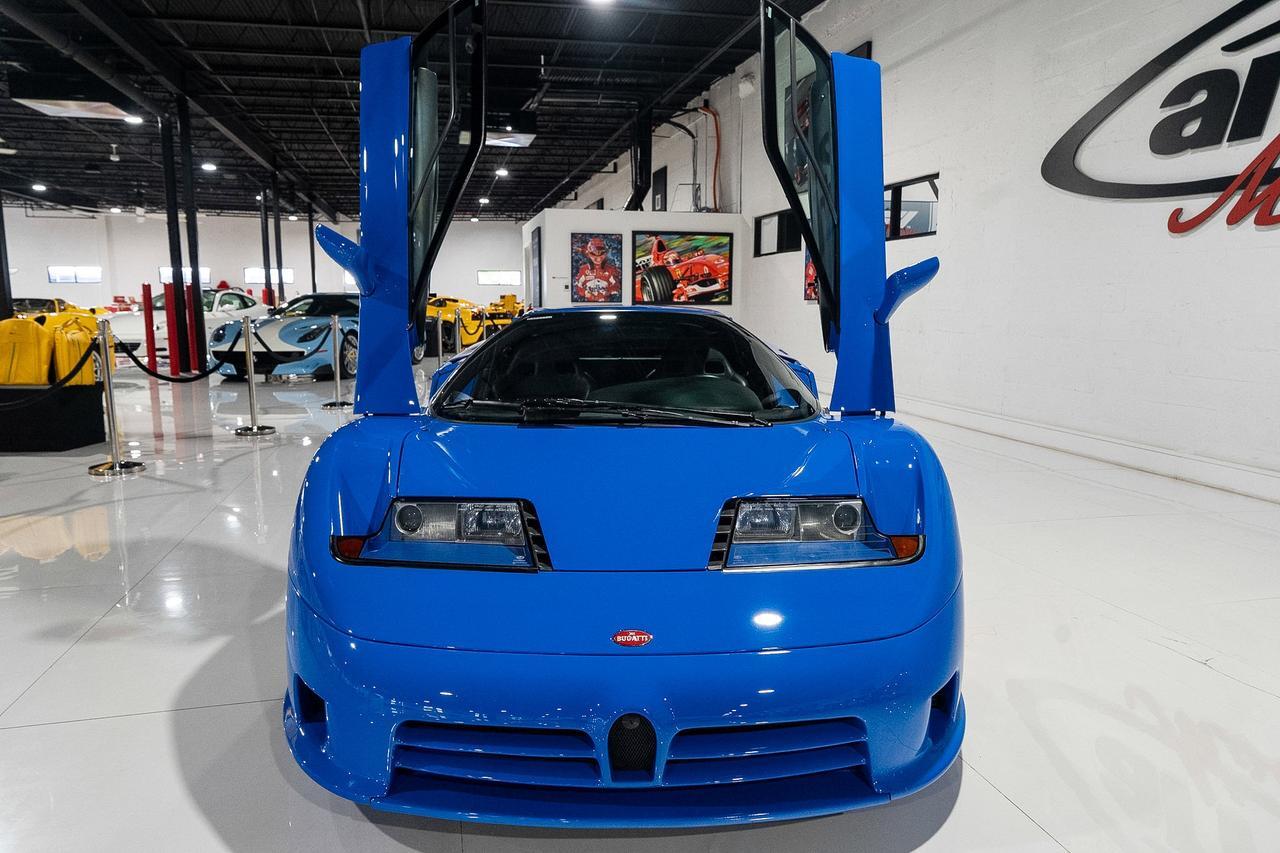 1995 Bugatti EB110 Super Sport French Racing Blue paint, Grigio Chiaro interior, signed by former Bugatti CEO Romano Artioli