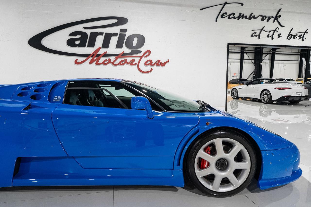 1995 Bugatti EB110 Super Sport French Racing Blue paint, Grigio Chiaro interior, signed by former Bugatti CEO Romano Artioli Fort Lauderdale FL