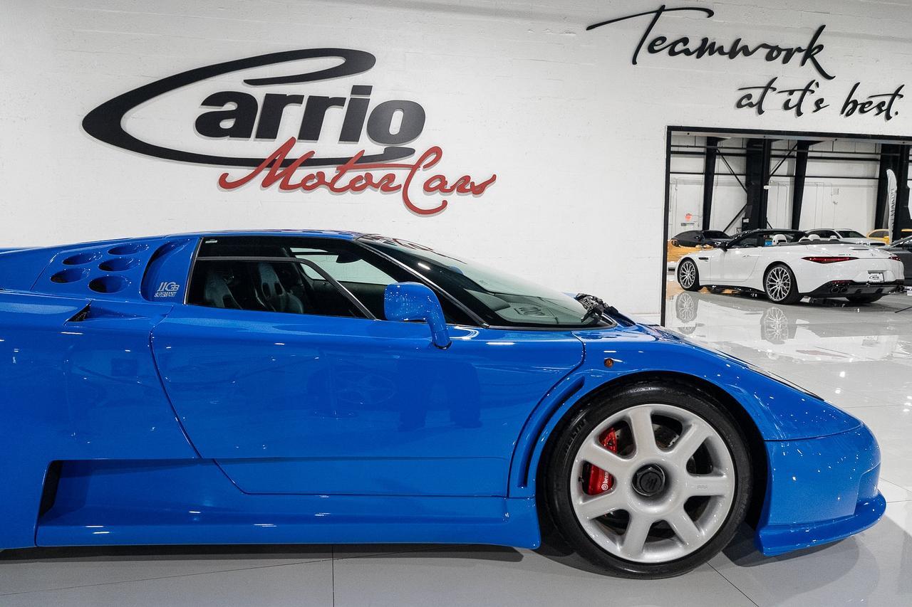 1995 Bugatti EB110 Super Sport French Racing Blue paint, Grigio Chiaro interior, signed by former Bugatti CEO Romano Artioli Fort Lauderdale FL
