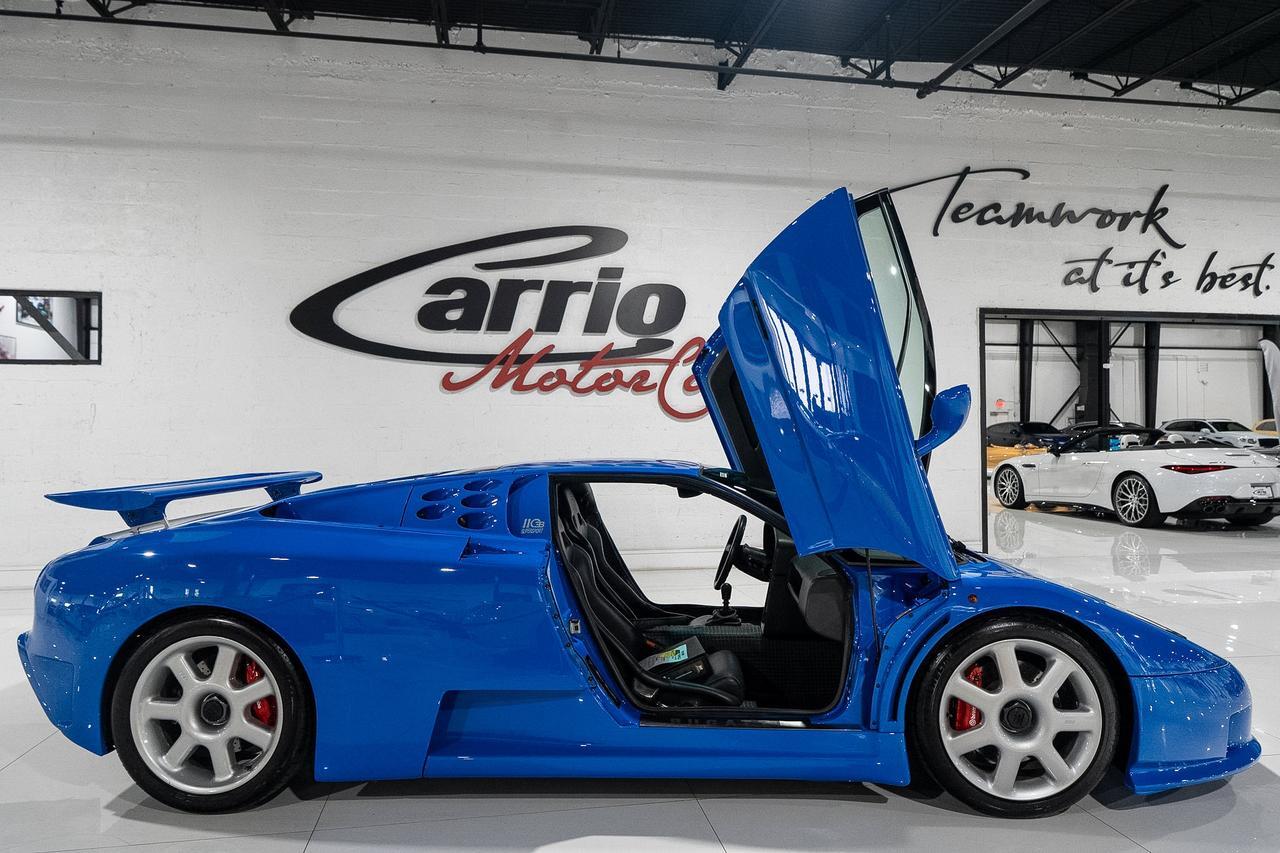 1995 Bugatti EB110 Super Sport French Racing Blue paint, Grigio Chiaro interior, signed by former Bugatti CEO Romano Artioli Fort Lauderdale FL