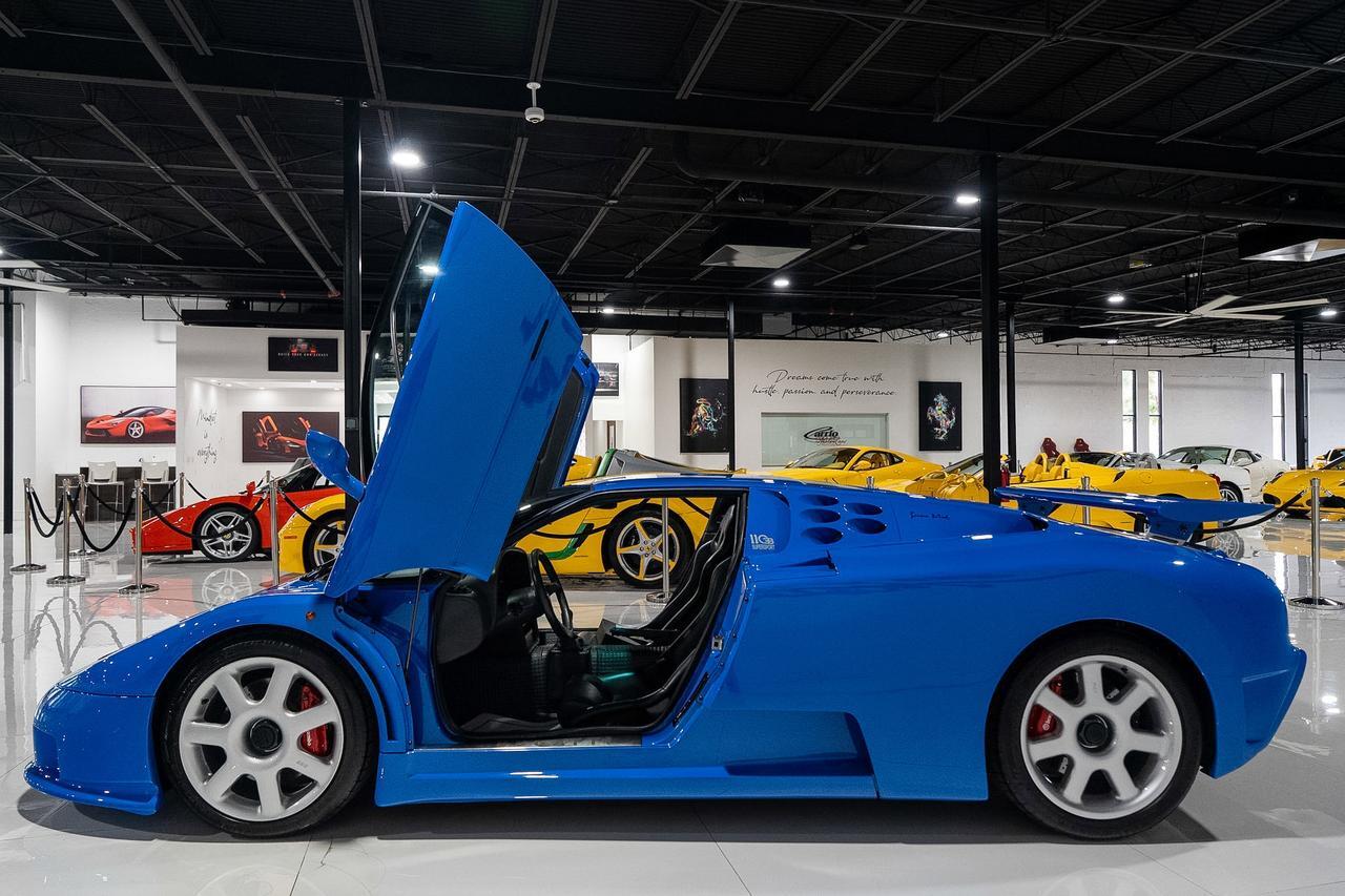 1995 Bugatti EB110 Super Sport French Racing Blue paint, Grigio Chiaro interior, signed by former Bugatti CEO Romano Artioli Fort Lauderdale FL