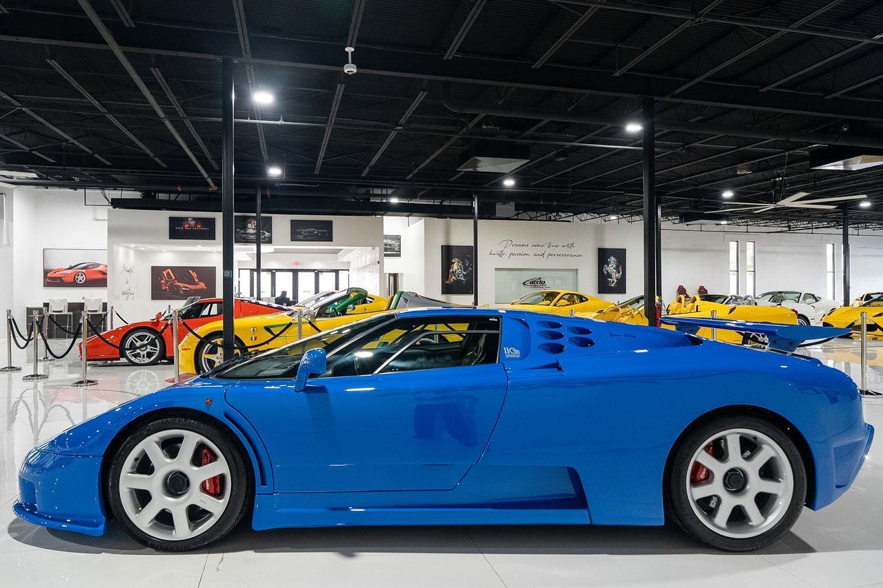 1995 Bugatti EB110 Super Sport French Racing Blue paint, Grigio Chiaro interior, signed by former Bugatti CEO Romano Artioli Fort Lauderdale FL