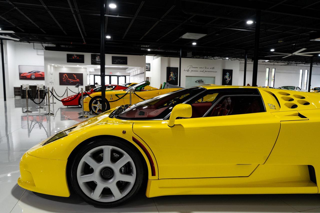 1995 Bugatti EB110 Super Sport Giallo Bugatti paint, Poltrona Frau red leather interior, Nakamichi hi-fi audio system AND MORE!! Fort Lauderdale FL