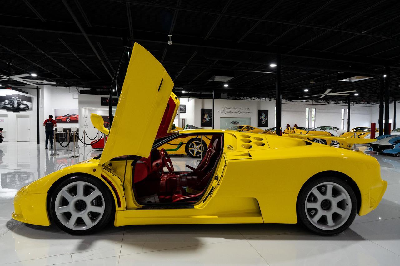 1995 Bugatti EB110 Super Sport Giallo Bugatti paint, Poltrona Frau red leather interior, Nakamichi hi-fi audio system AND MORE!! Fort Lauderdale FL