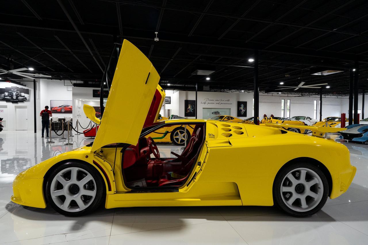 1995 Bugatti EB110 Super Sport Giallo Bugatti paint, Poltrona Frau red leather interior, Nakamichi hi-fi audio system AND MORE!! Fort Lauderdale FL