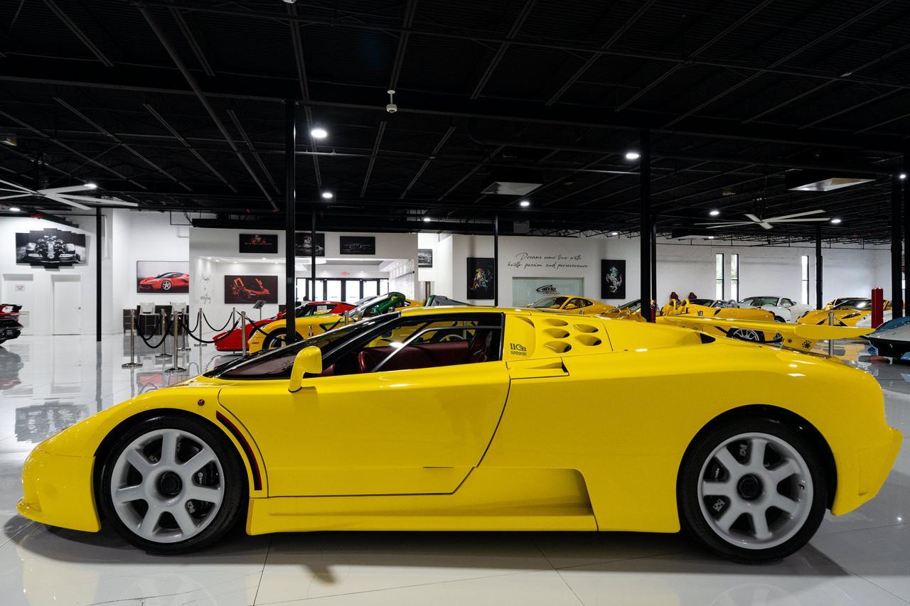 1995 Bugatti EB110 Super Sport Giallo Bugatti paint, Poltrona Frau red leather interior, Nakamichi hi-fi audio system AND MORE!! Fort Lauderdale FL