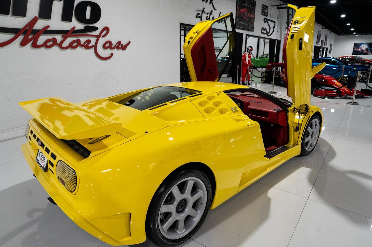 1995 Bugatti EB110 Super Sport Giallo Bugatti paint, Poltrona Frau red leather interior, Nakamichi hi-fi audio system AND MORE!! Fort Lauderdale FL