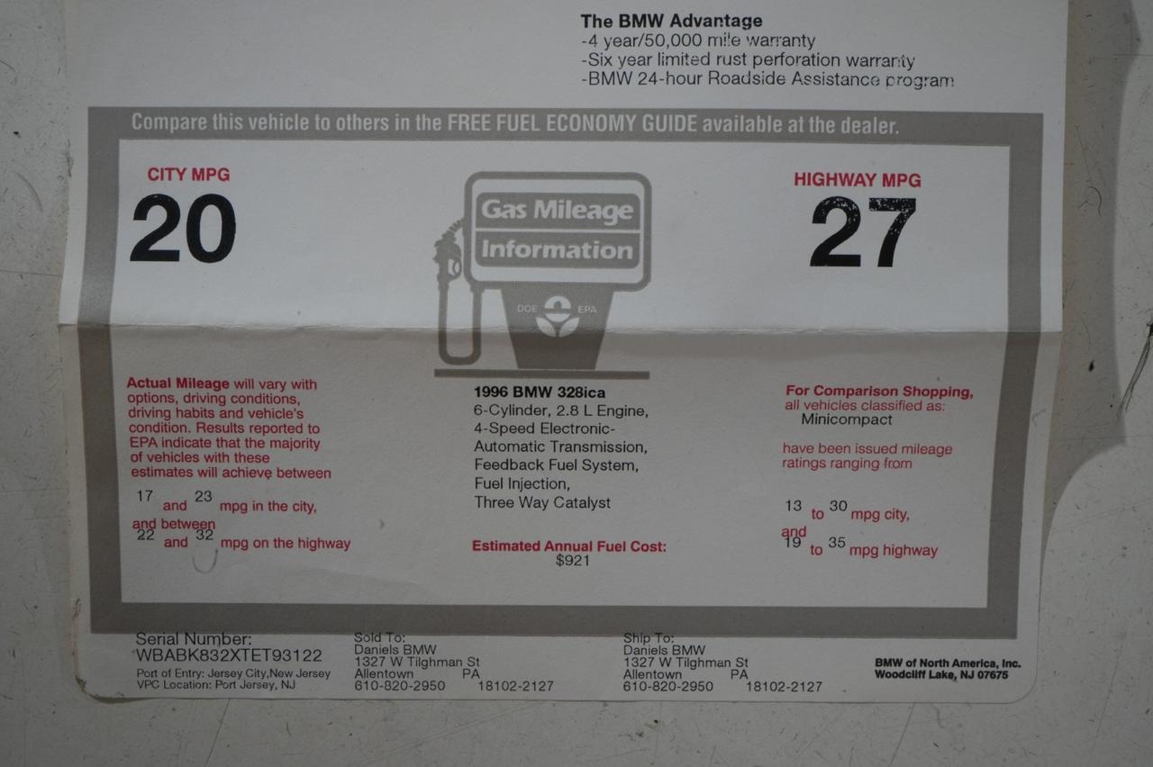 1996 BMW 3-Series 328IC w/ Hardtop Convertible West Chester PA